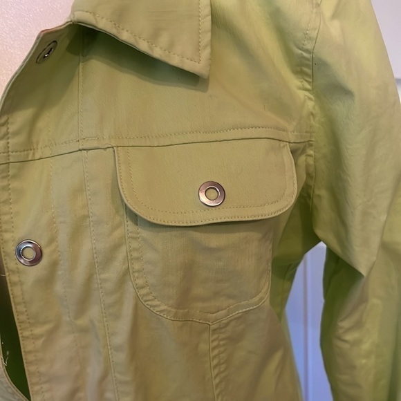 CHRISTOPHER & Banks Womens green snap up jacket size Large - Picture 4 of 13